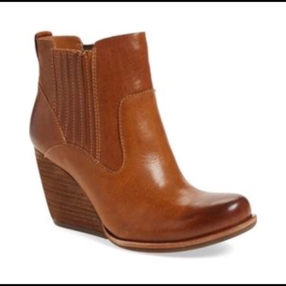 Kork-Ease Shoes - Kork-Ease Verdelet western wedge boot 8.5 cognac